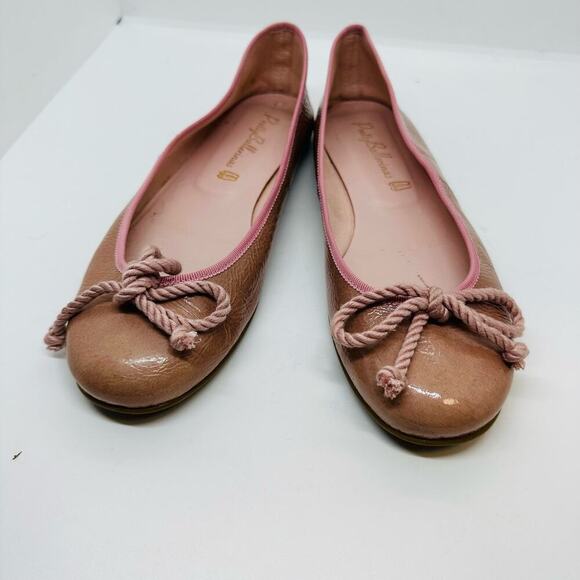 Pretty Ballerinas Patent Pink Leather Ballet Flats Size US 6 - Picture 1 of 11